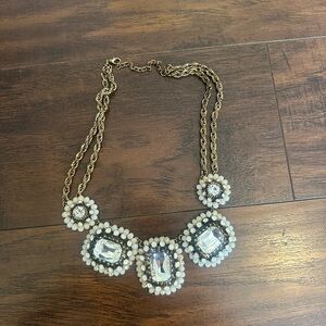 Elegant Gold and Silver Statement Necklace